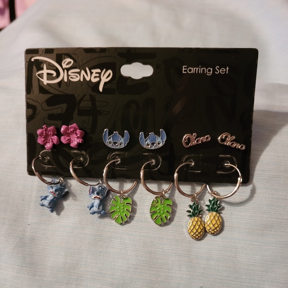 Disney Jewelry - Disney's Lilo & Stitch 6 piece earring set NWT